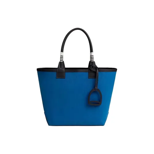 HERMES Steeple Холст Swift Телячья кожа Сумка Женская Французский синий и Темно-синий