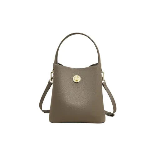 FOXER Сумка через плечо из коровьей кожи большая женская серая