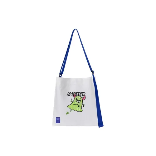 ElevethSign Полиэстер Плечевая сумка Женская Двойная Острые Маленькие монстры Белый