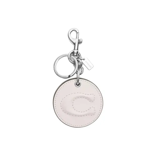 COACH Гладкая кожа Bag Charm Сумка Мерч Мини Женская Белая