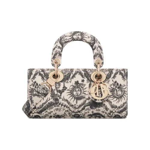 DIOR LADY D Joy Denim Сумка Lady Dior Сумка через плечо Сумка Маленькая Женская Черная Белая