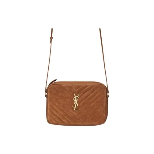 SAINT LAURENT LOU Замша Camera Сумка Сумка через плечо Сумка на плечо Женская Корица