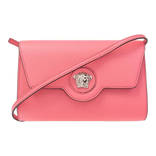 VERSACE Сумка через плечо из телячьей кожи женская розовая