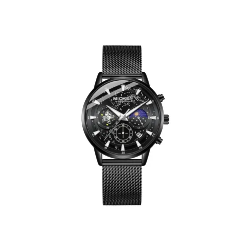 Disney Кварцевый механизм Кожаный ремешок Часы Мужские Черный циферблат