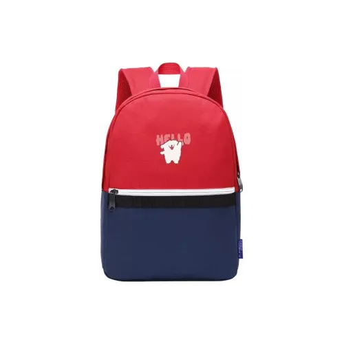 ElevethSign Полиэстер Рюкзак Большой Мужской HELLO Собака RED