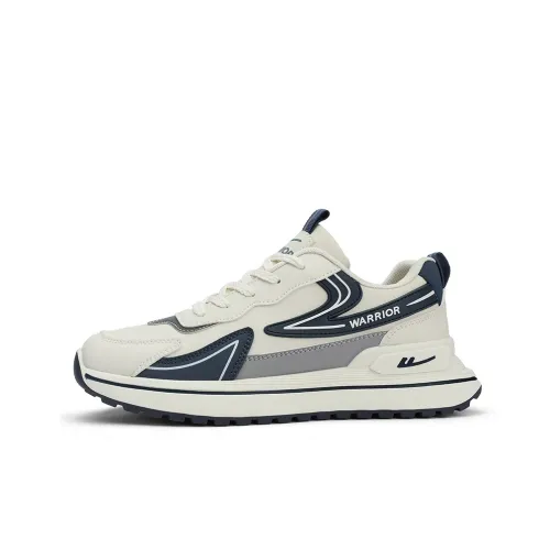 Warrior Амортизация противоскользящий устойчивый к истиранию увеличивающий высоту низкий топ кроссовки с подошвой мужские бежево-синие