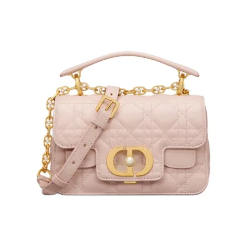 DIOR Wicker Узор Коровья кожа Сумка через плечо Сумка Мини Женская Румяный розовый