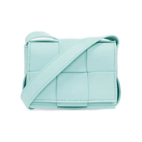 Bottega Veneta Cassette Овечья шкура Сумка тофу Сумка через плечо Мини Женские Синий