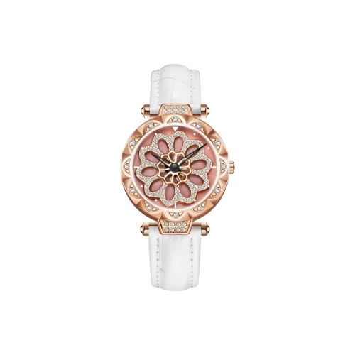 UYICOO Possession Collection Кварцевый механизм искусственная кожа ремешок розовый циферблат женские часы