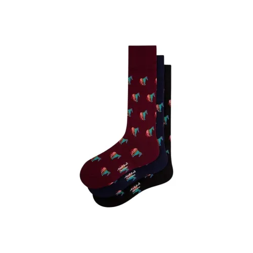 Paul Smith 3 пачки многоцветные мужские носки до икры MID