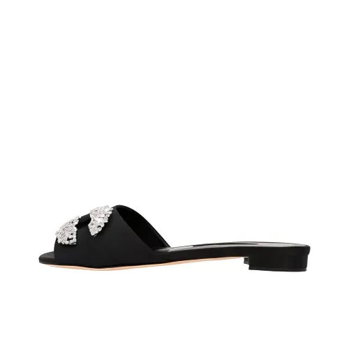 MANOLO BLAHNIK Быстросохнущие слипоны женские черные