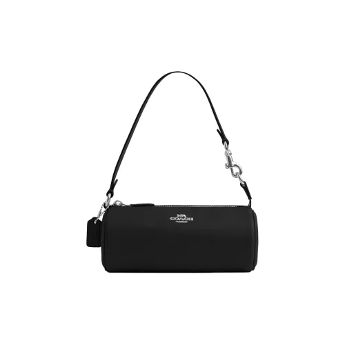 COACH Nolita Телячья кожа Цилиндрическая сумка Сумка через плечо Женская Черная