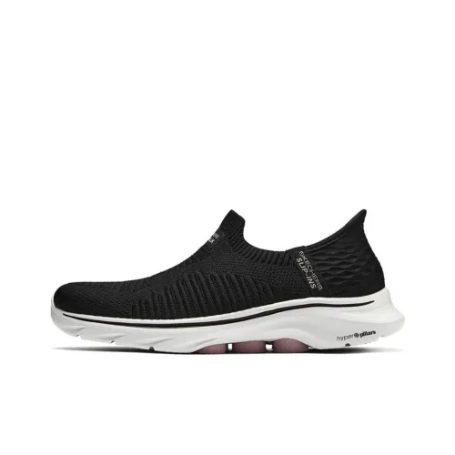 Skechers GO WALK 7 Амортизация Дышащий Поддержка Легкий Отскок Низкий Топ Повседневный Женский Черный Белый Розовый