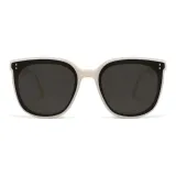 Бежевая оправа с серыми линзами