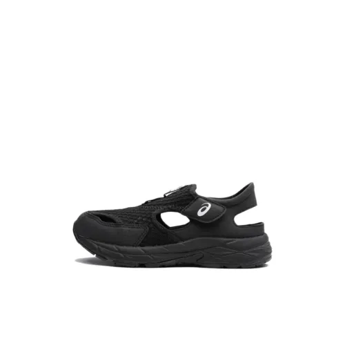 Asics RUNNING KIDS CONTEND Series Дышащие Амортизирующие Устойчивые к Износу Детские Сандалии Черные Детские