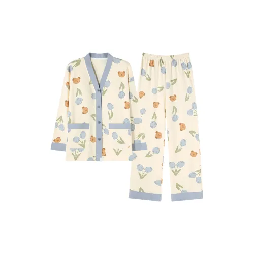 Follow the United States Пижамный комплект Женские Элегантный синий