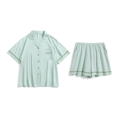 Fadaiqi Пижамный комплект Женские Молочный Фрукт Зеленый