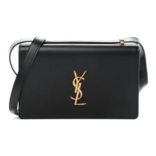 SAINT LAURENT Сумка через плечо из коровьей кожи женская черная