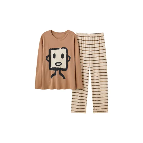 CHUDUAN Пижамный комплект мужской светло-коричневый