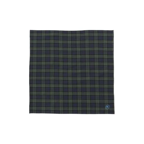 BEAMS Квадратный шарф Мужской Синий Зеленый