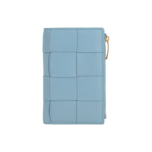 Bottega Veneta Lambskin Wallet Medium Women's Light Blue Bottega Veneta Кошелек из овечьей кожи среднего размера женский светло-синий