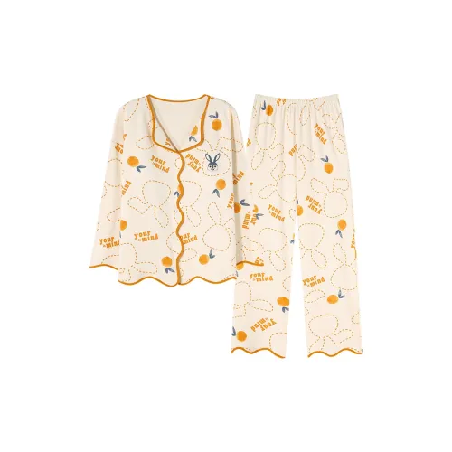 Follow the United States Пижамный комплект Женский Светло-желтый