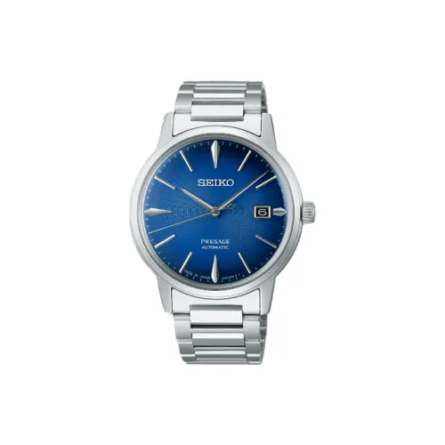 SEIKO Presage Series Автоматический Механический Механизм Нержавеющая Сталь Ремешок Часы Мужские Часы Синий Циферблат
