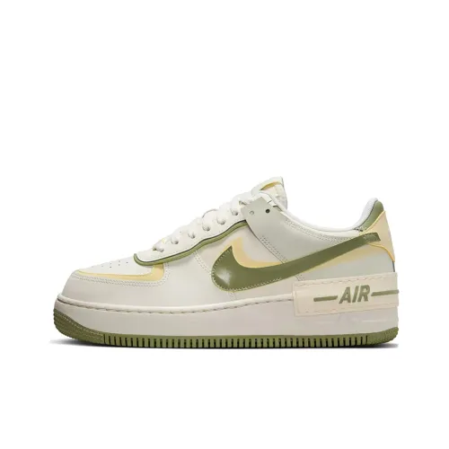 Nike Air FORCE 1 Low Топ Скейтборд Кроссовки Женские Белый Зеленый