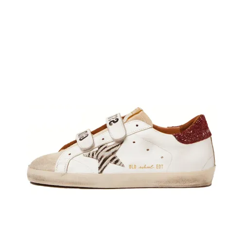 Golden Goose Супер Звезда Low Топ Скейтборд Кроссовки Женские Бежевый Белый Красный