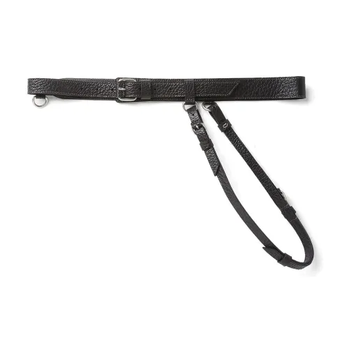 Lemaire Однотонный украшение булавка кожа ремни мужской черный ширина 3,5 см