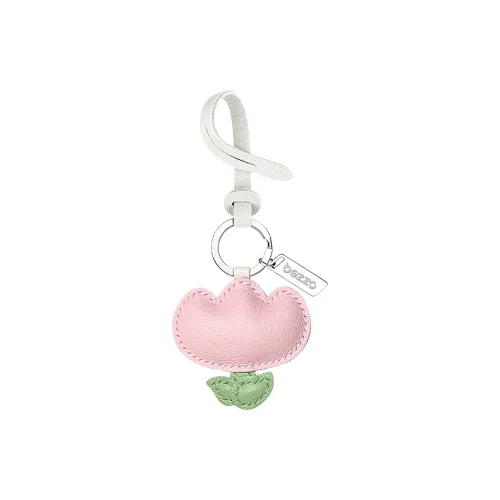 Bezzo Ручной работы Натуральная кожа Овечья кожа Брелок Сумка Подвеска Автомобиль Подвеска Унисекс Розовый Светло-фиолетовый