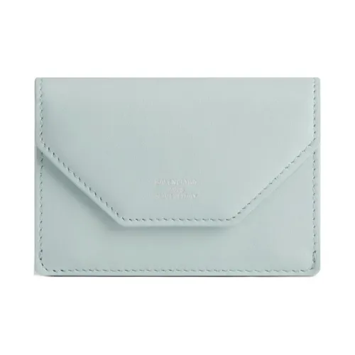 Balenciaga Гладкая Телячья Кожа Кошелек Мини Женский Светло-Синий