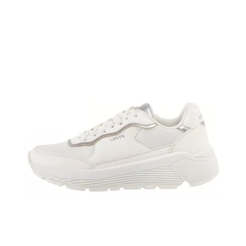 Levi's Амортизаторы Shock Slip-resistant Низкий Топ Повседневная обувь Женская Белый Серебряный