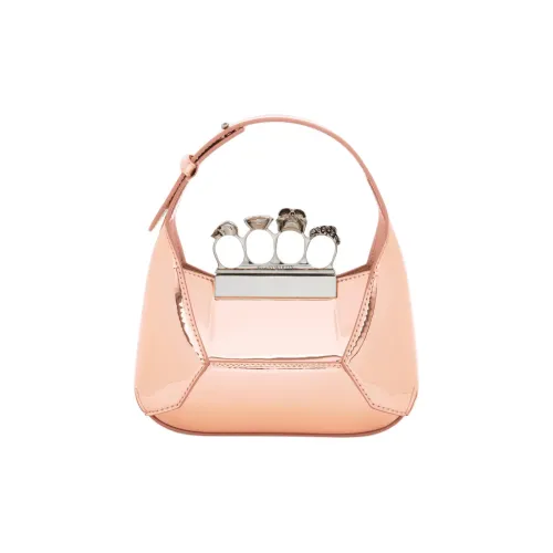 Alexander McQueen Металлическая ткань через плечо сумка мини женская медный цвет