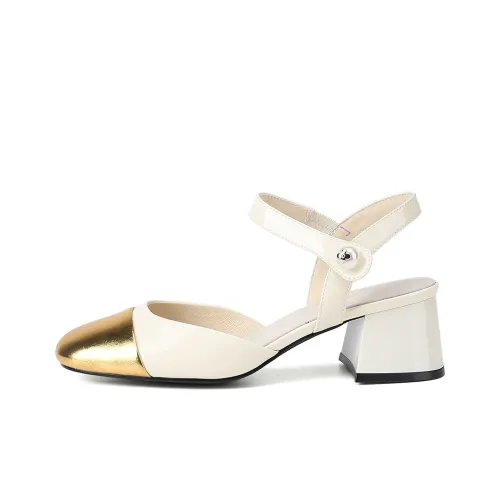 VEDULLAR Грубый каблук Туфли Мэри Джейн Женские