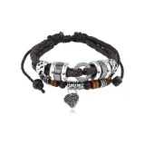 Лист, круг, браслеты [коричневый]