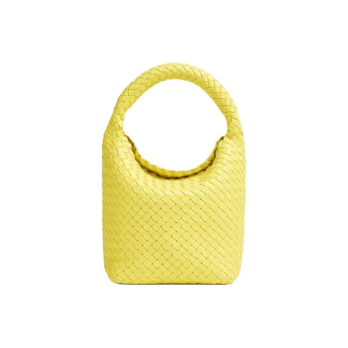 Bottega Veneta Soft Lambskin Bucket Bag Small Women's Yellow