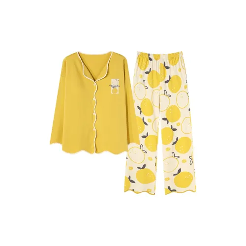 Follow the United States Пижамный комплект Женские Лимон