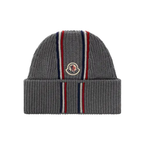 Moncler Новая шерсть Новая шерсть Шапки-бини Мужской Серый