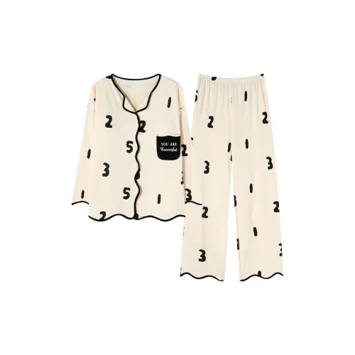 Follow the United States Пижамный комплект Женский Светлый Абрикос