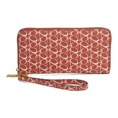 COCOEVA PVC Клатч Кошелек Стандартный Женский Happy Красный Dusk Коричневый Коричневый Коралловый