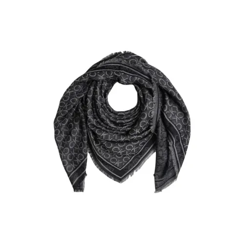 CK Calvin Klein Шелковые шарфы Женские Серый Оранжевый