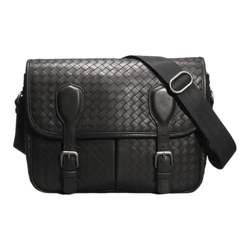 CMLZIUA Сумка через плечо из натуральной коровьей кожи унисекс черного цвета