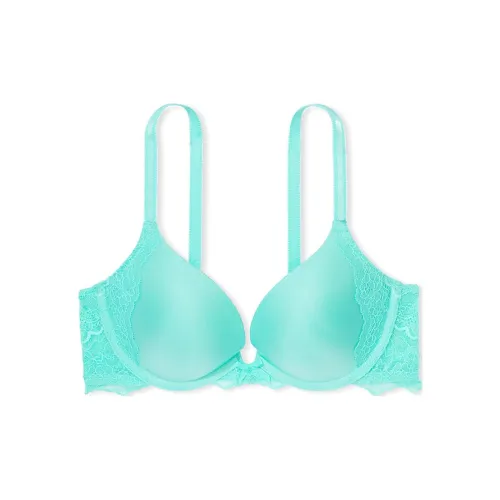 Victoria's Secret Dream Angels Collection 6450 Сборка Украшение сборкой Позиционирование стиля Гладкий Кружево PUSH Up Aquarius Бюстгальтер Женские Синий Зеленый