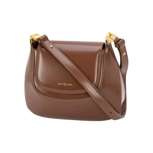 VENOF Корова Кожа Плечевая Сумка Маленькая Женская Ilyatt Красный Ван Дайк Браун Martini Зеленый