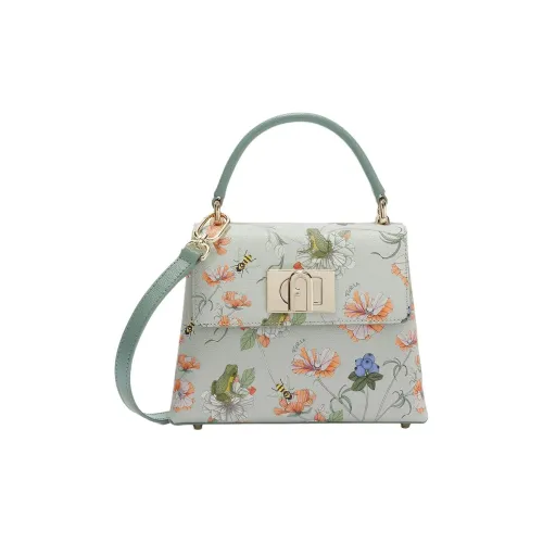 Furla 1927 Collection Кожа Сумка через плечо Сумка Мини Женская Светло-зеленая