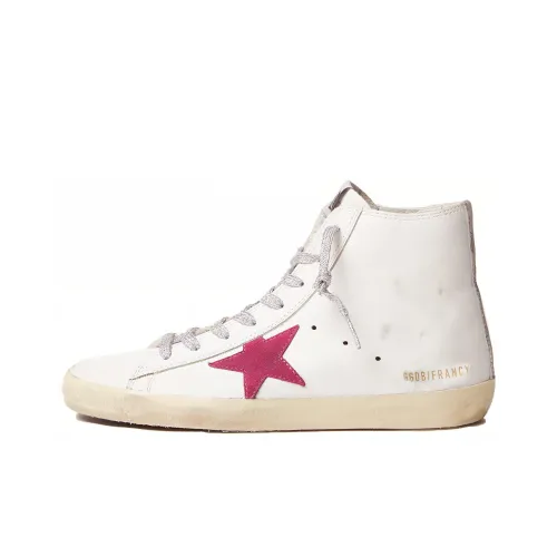 Golden Goose Francy High Топ Скейтборд Кроссовки Женские Белые Красные
