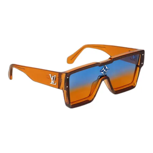 LOUIS VUITTON Ацетат Стекло Нерегулярная форма Солнцезащитные очки Унисекс Коричневый