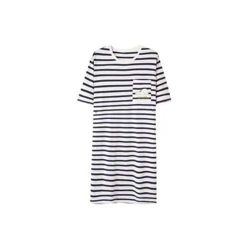 OEING Ночная сорочка Женская Черно-белые полосы