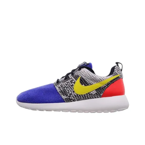 Nike Roshe One Амортизация Износостойкие Низкие Кроссовки для Бега Женские Синий Желтый Серый